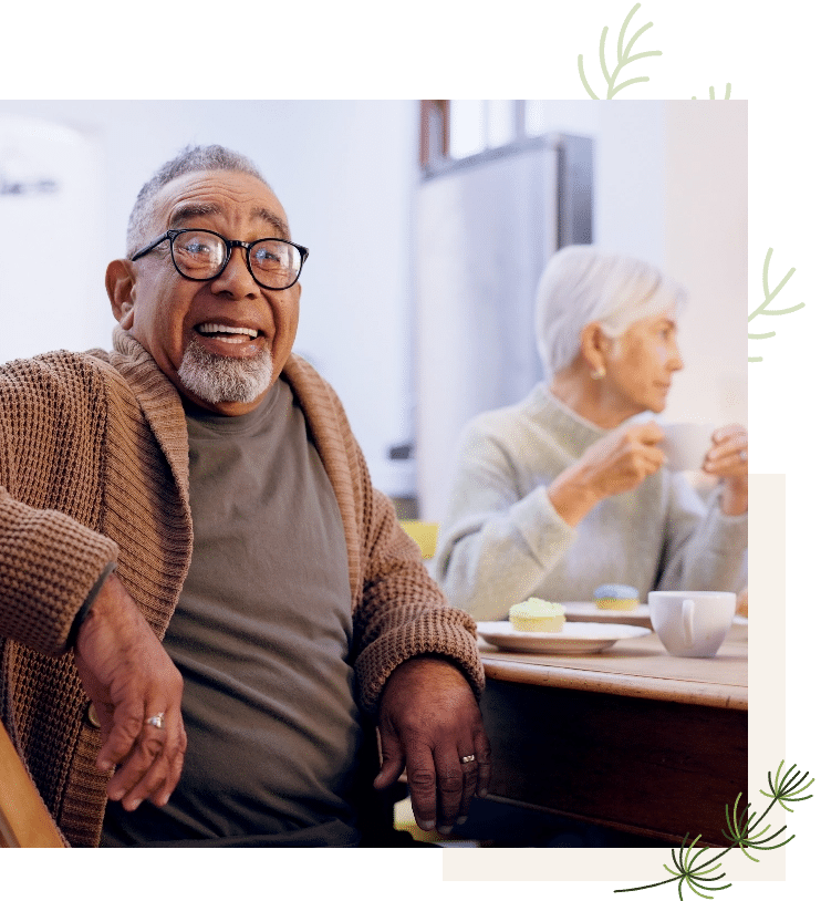 Senior Man having Coffee